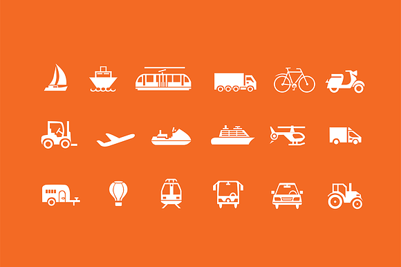 18 Travel & Transport Icons preview 2