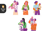 Mother’s Day Vector 10 Illustration, a Person Illustration by Peacock_design (Thumbnail 2 of 3)