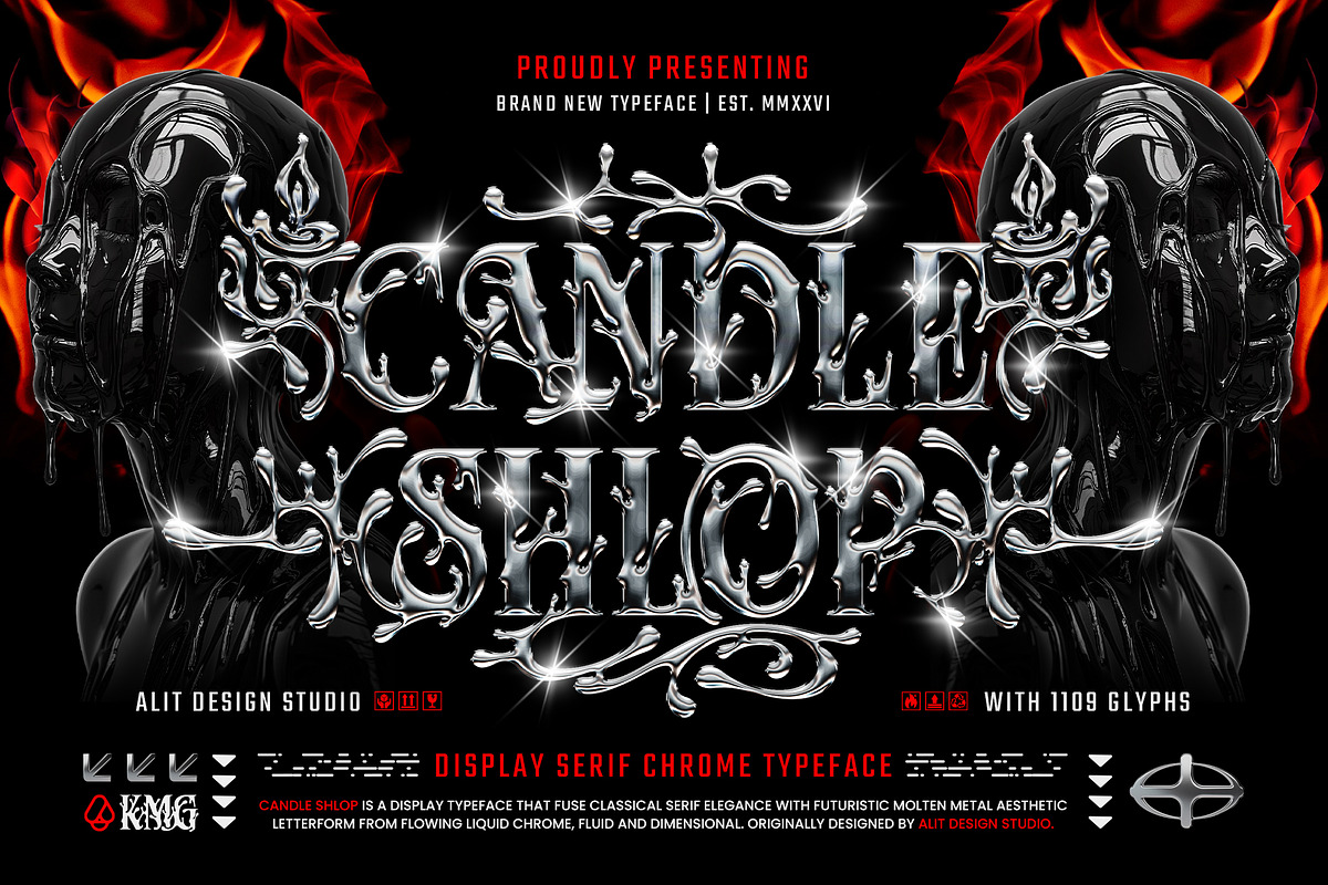 Candle Shlop Typeface, a Serif Font by alit design (Photo 1 of 20)
