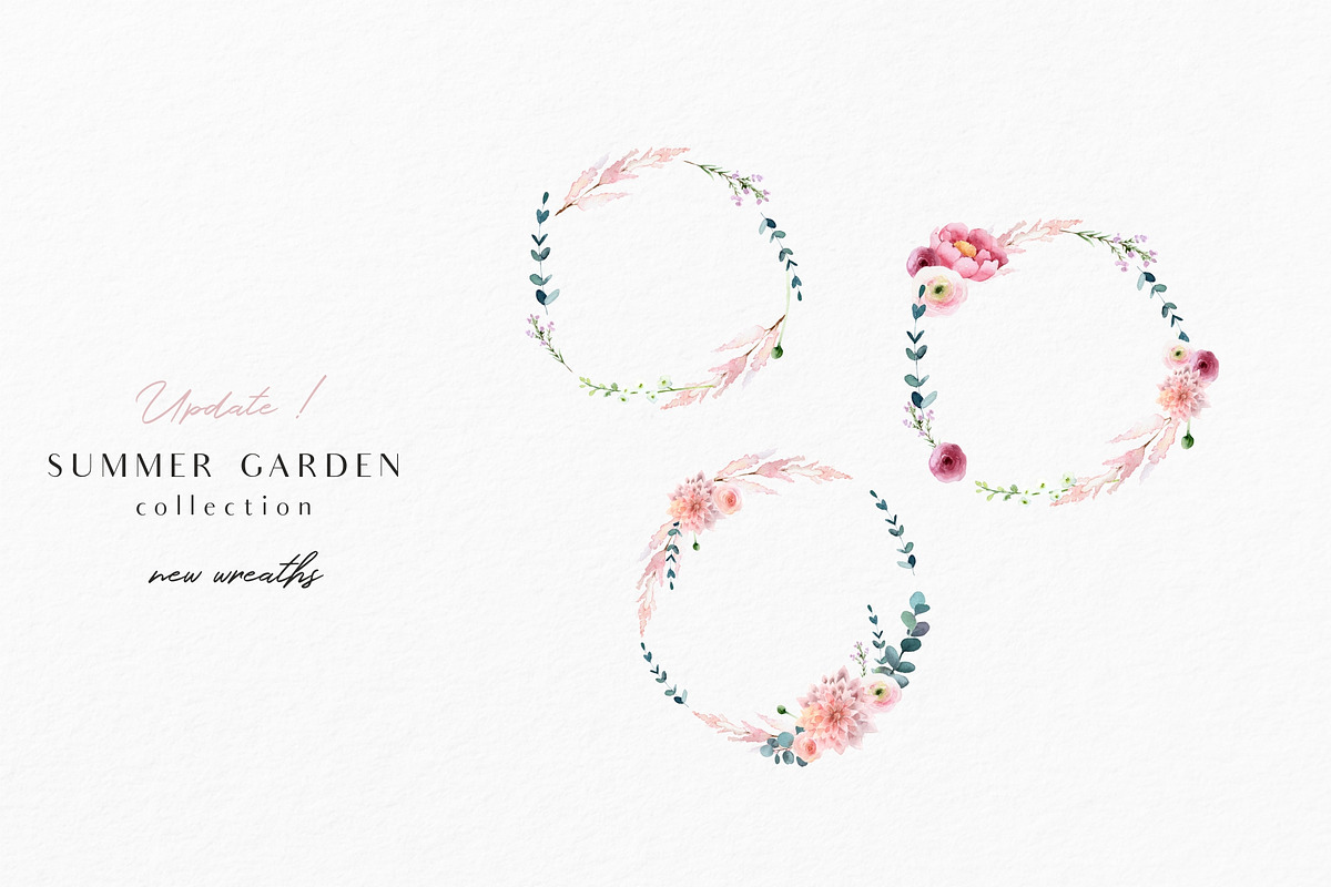 SALE! Summer garden - floral graphic, an Illustration by Youksy (Photo 15 of 24)
