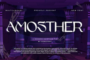 Amosther – Modern Egyptian Font, a Serif Font by overlaytemplates (Thumbnail 1 of 5)