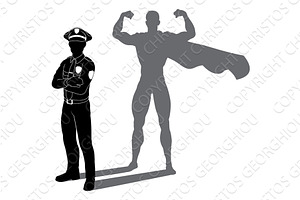 Superhero Police Man Policeman Super, a Person Illustration by Christos Georghiou
