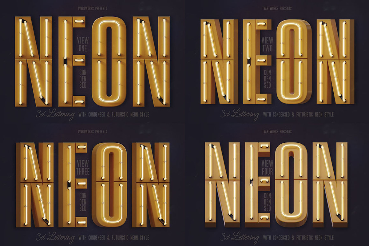 SALE Neon Lettering Super Bundle, a Graphic by TVartworks (Photo 9 of 27)