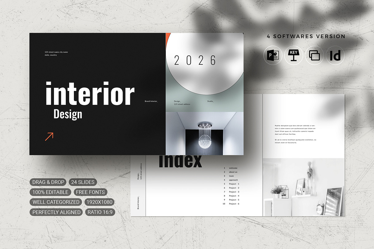 Interior Design Template, a Presentation Template by White Graphic (Photo 1 of 7)