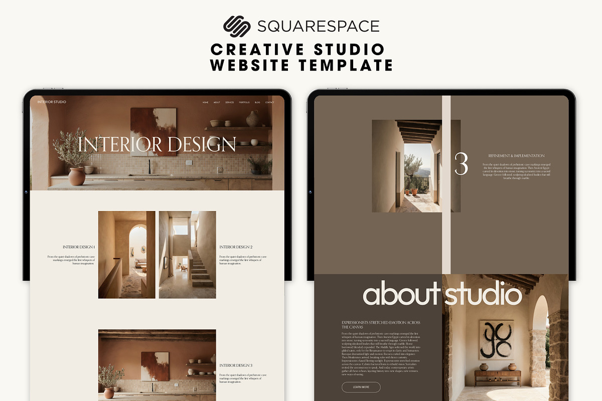 Squarespace Interior Website Theme, a Squarespace Template by Mockup Art Atelier (Photo 4 of 18)