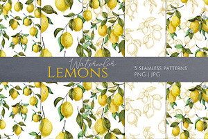 Lemons. Watercolor Collection