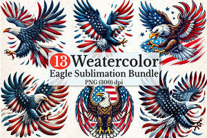 4th of July American Eagle Clipart, a Seasonal Illustration by Rose Art