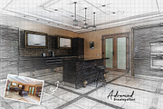 Architecture Sketch Photo Effect, a Brushes & More by zahidhossainalif (Thumbnail 7 of 10)