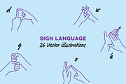 26 Letter British Sign Language, an Illustration by pkahraman (Thumbnail 1 of 3)
