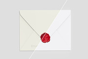 Red Wax Seal Stamp Envelope Mockup, a Packaging Mockup by graphypix (Thumbnail 3 of 4)