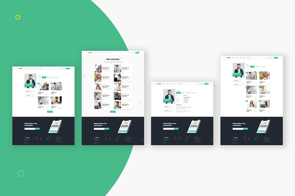 Edums-Education & LMS Figma Templae, an UI Kit Template by Pixency (Photo 5 of 14)