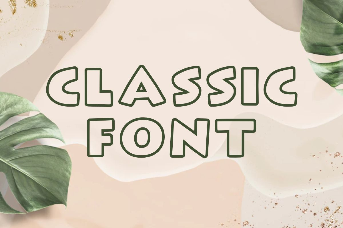 Creative Outline Font, a Font by Fourteen Letter (Photo 2 of 8)