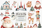 Scandi Santa clipart, Christmas PNG, a Seasonal Illustration by Invite to Clipart (Thumbnail 1 of 5)