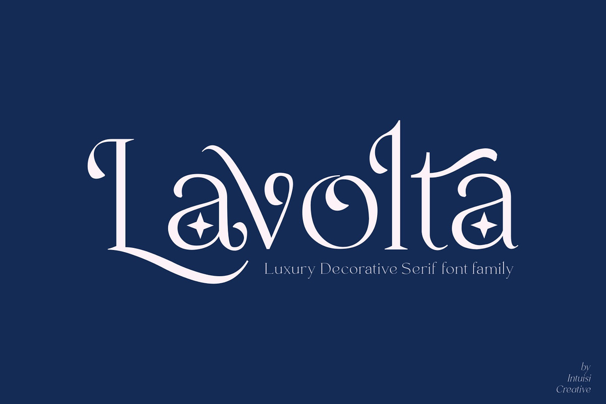 Lavolta - Decorative Font Family, a Serif Font by Intuisi Creative (Photo 1 of 9)