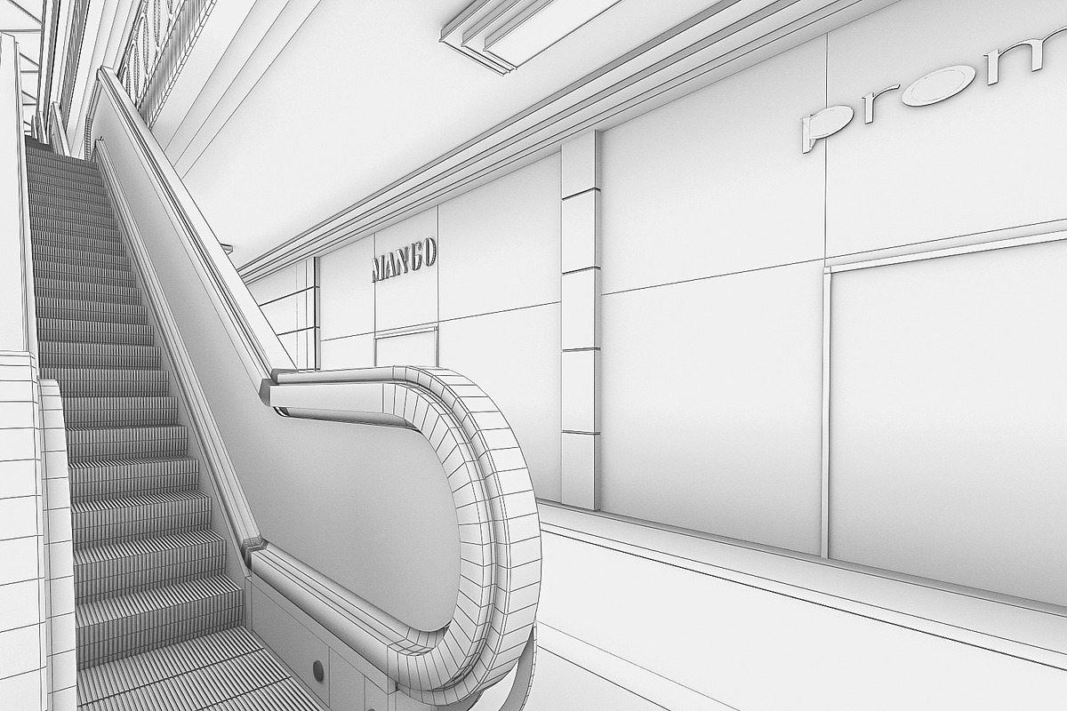 Shopping Mall interior, an Architecture 3D Model by 3DNUTS (Photo 4 of 15)