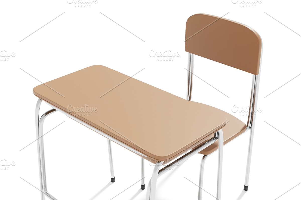 School Chair 3D Model, a Furniture 3D Model by mrfauzi (Photo 6 of 13)