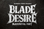 Blade Desire a Blackmetal Font, a Blackletter Font by Blankids Studio (Thumbnail 1 of 10)