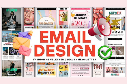 Beauty & Fashion Email Newsletter, an Email Template by Priscilla_cyella