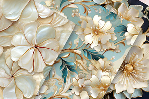 Pearlescent Floral Pattern