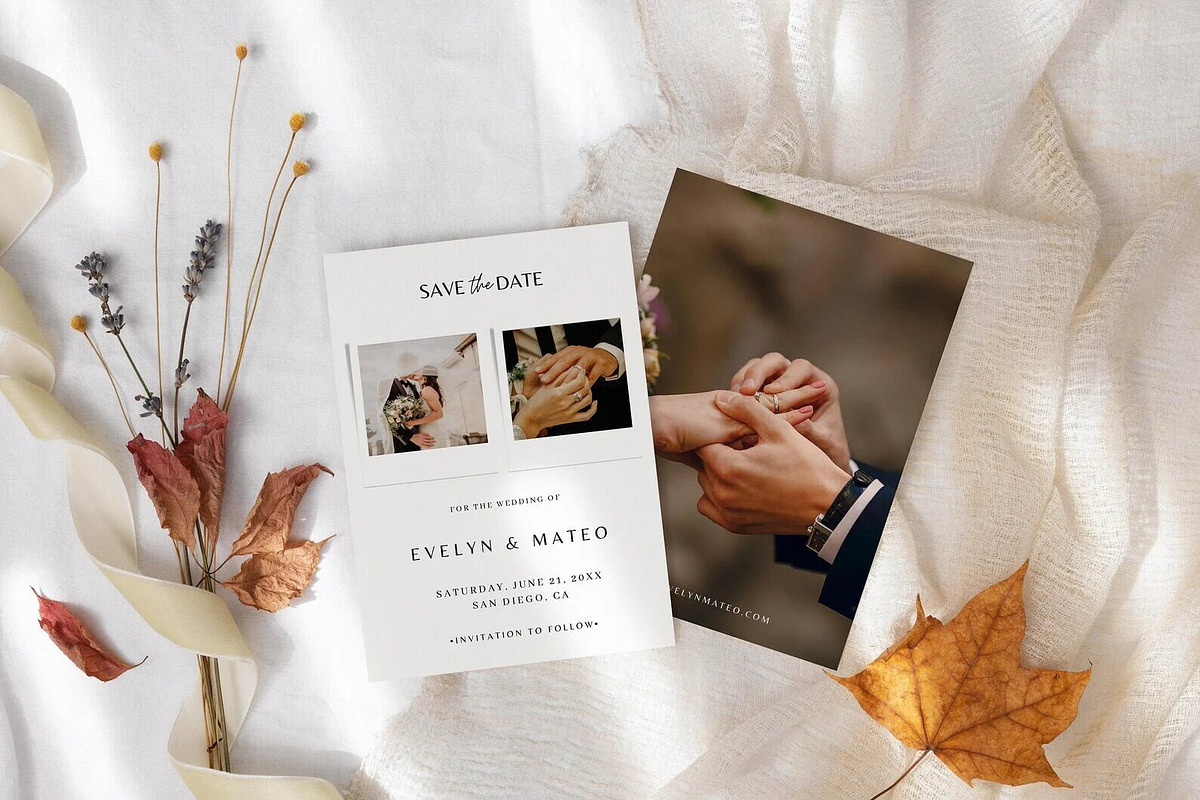 Boho Save The Date Card Template, an Invitation Template by LucaTheme (Photo 2 of 5)