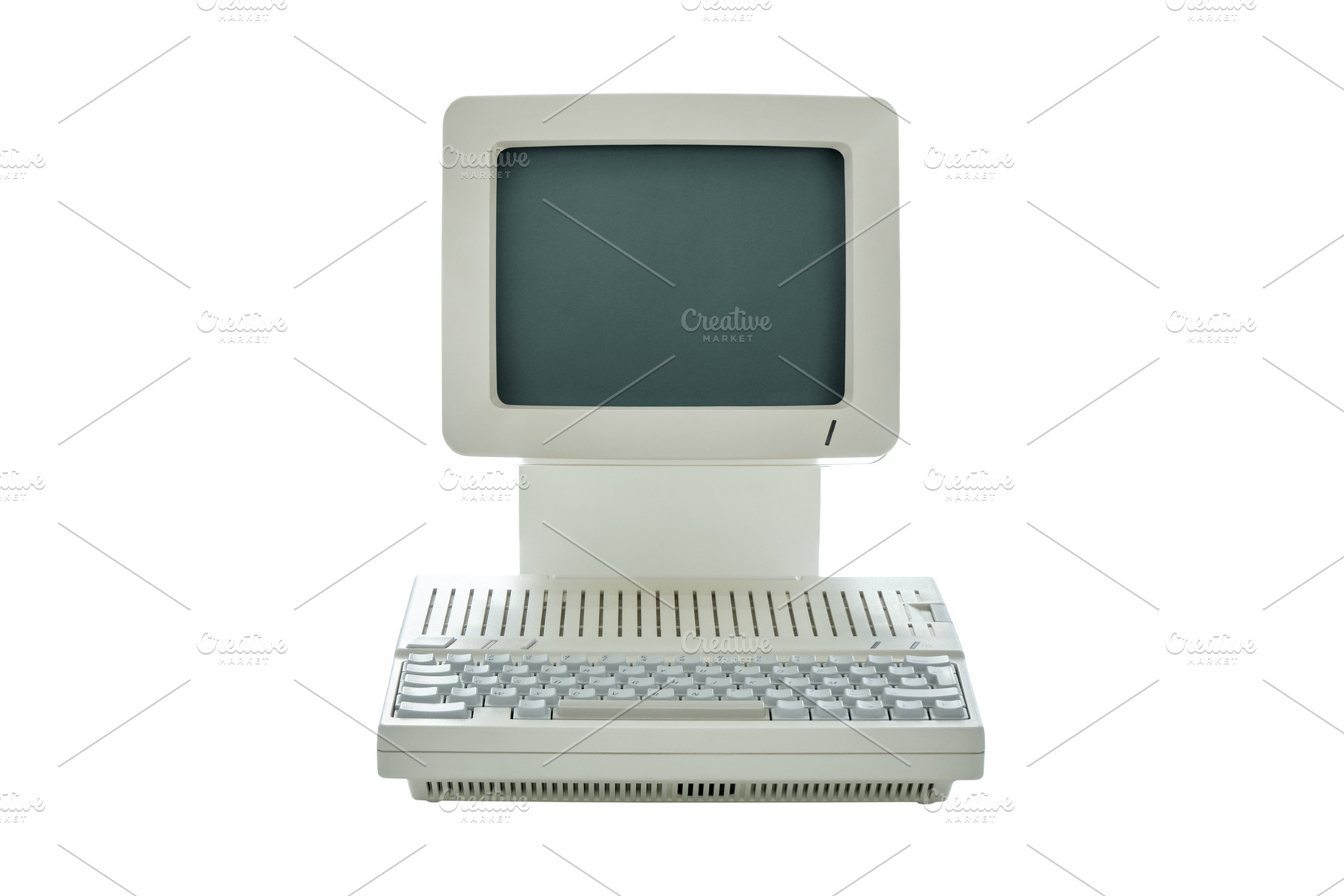 Vintage desktop computer isolated, a Technology Photo by BOOCYS