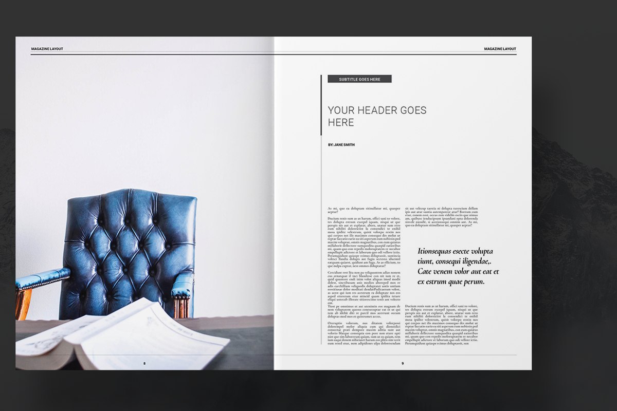 Black Magazine Layout, a Magazine Template by Boris Cupac (Photo 5 of 12)