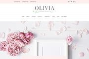Feminine WordPress Theme | Olivia, a WordPress Template by Hello Chic Designs (Thumbnail 1 of 4)