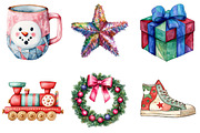 90s Retro Christmas Clipart, a Seasonal Illustration by CitraGraphics (Thumbnail 5 of 10)