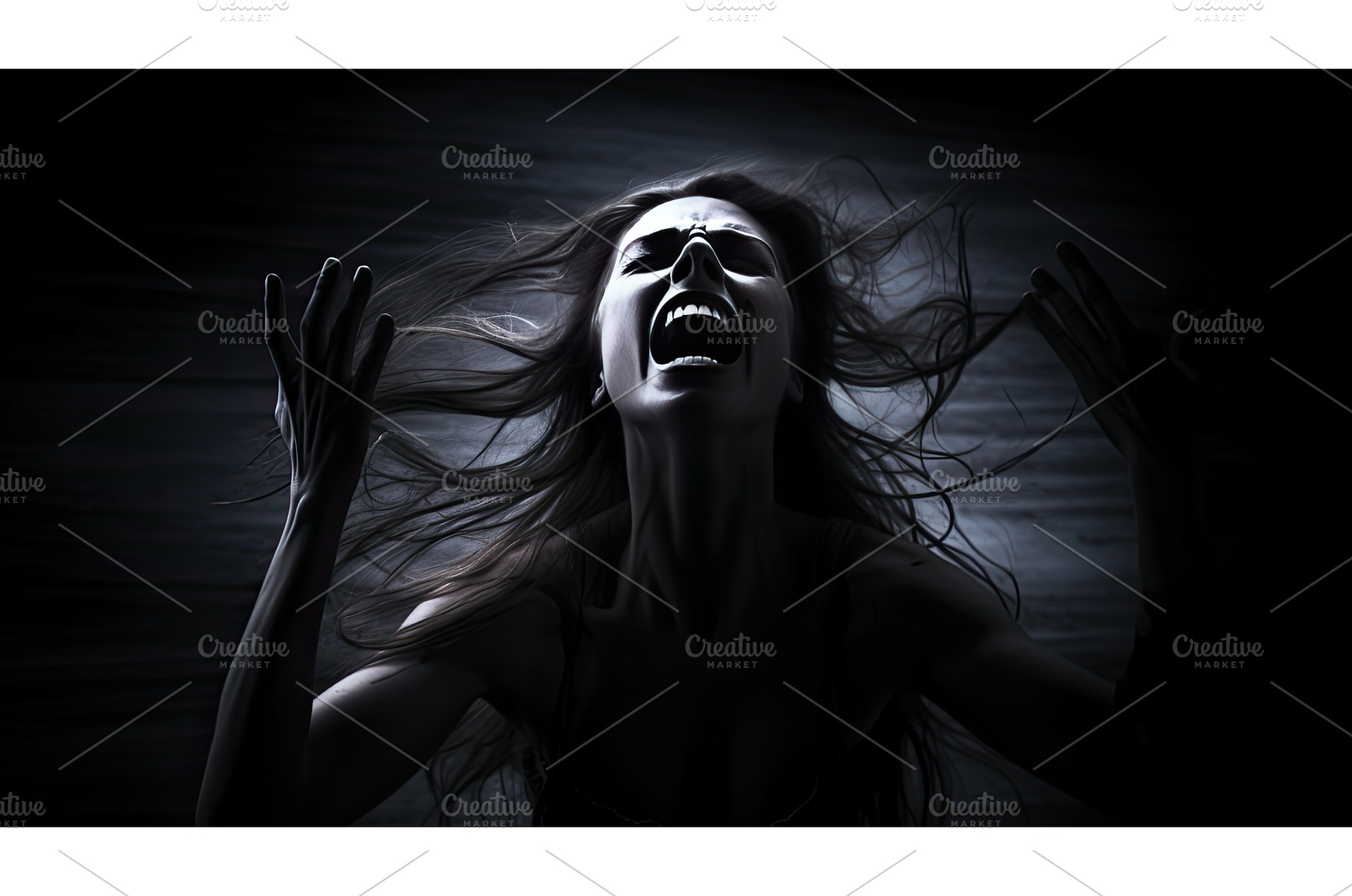 fear female horror ai generated, a Person Photo by pikepicture