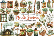 Nordic Summer Element Clipart, an Illustration by Designworld (Thumbnail 1 of 6)
