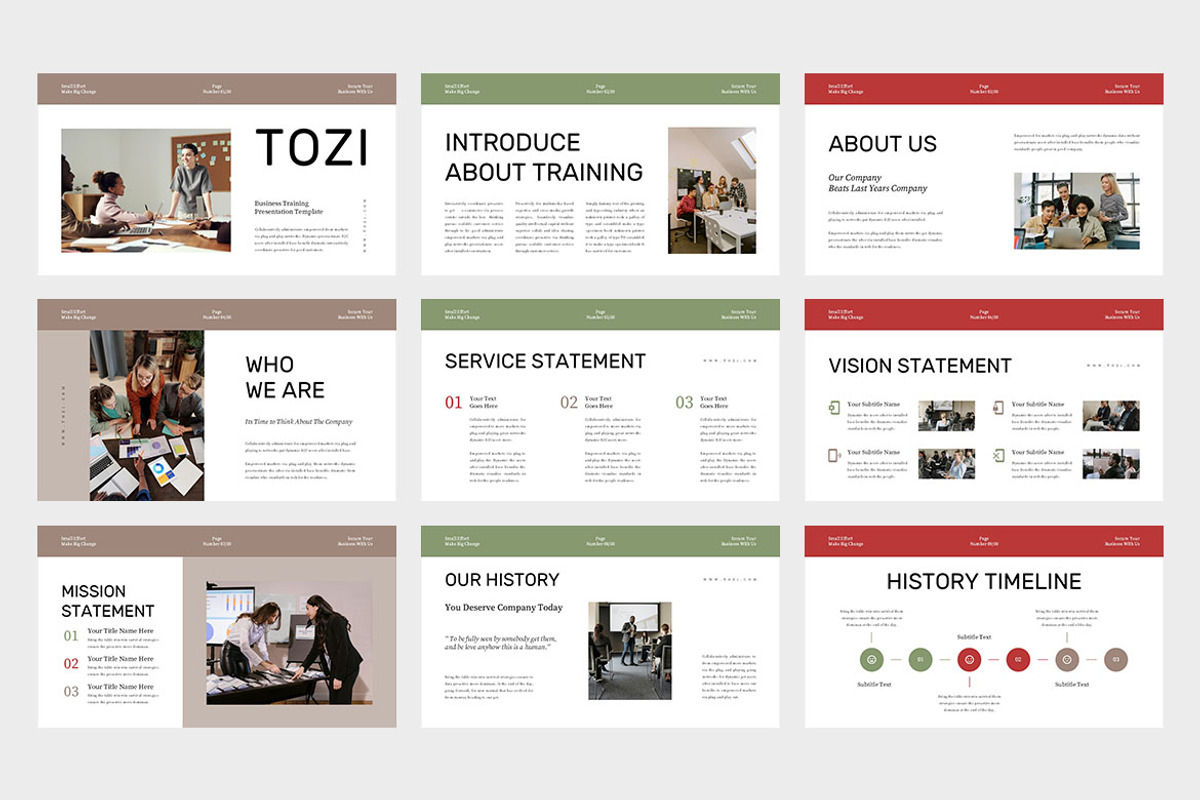 Tozi : Training Business Powerpoint, a Presentation Template by Punkl Camp (Photo 2 of 9)