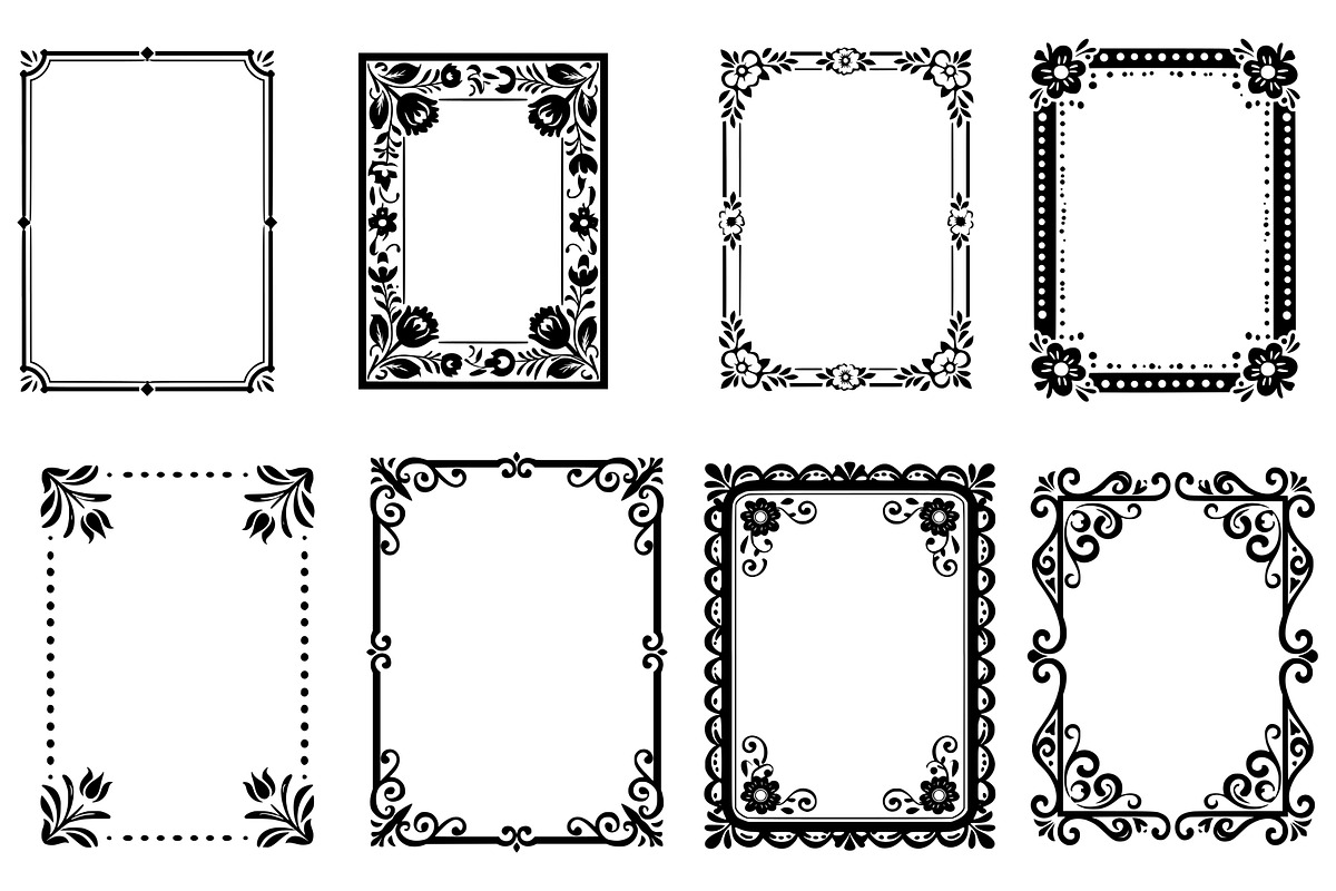Cottagecore Folk Art Frames SVG, an Object Graphic by Pattern Whimsy (Photo 6 of 6)