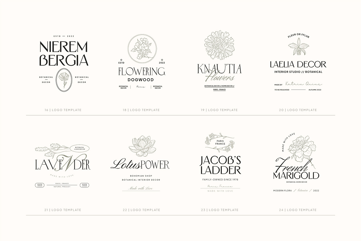 Modern Botanica | Logo Kit, a Branding & Logo Template by KetteCreate (Photo 9 of 18)
