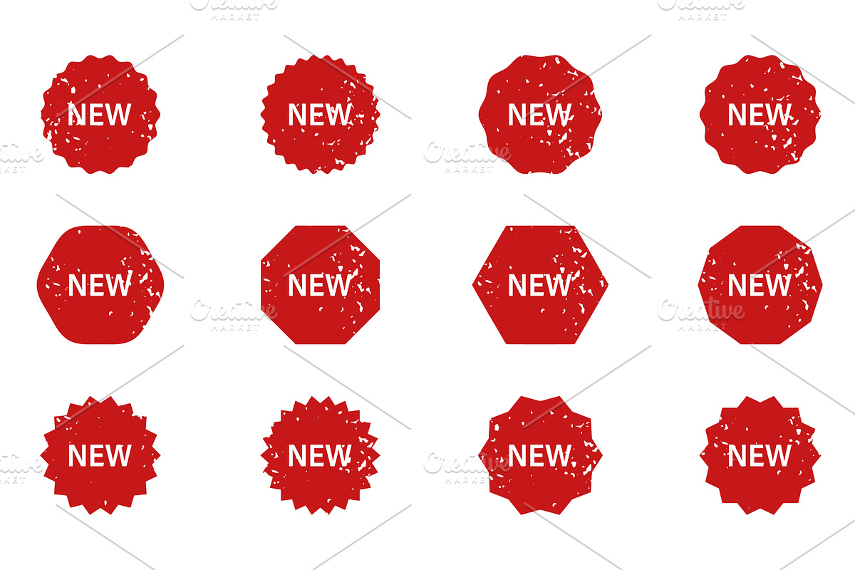 New Product Tag Set, an Object Illustration by Vector Creator