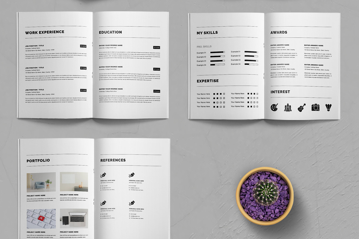 Resume Booklet Layout, a Stationery Template by ContestDesign (Photo 3 of 3)