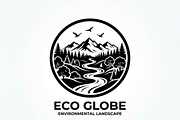 60 Eco Globe Landscape Silhouette, a Technology Illustration by Amazin_art (Thumbnail 9 of 25)