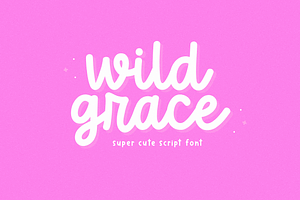 Wild Grace | Cute Script Font, a Script Font by KA Designs