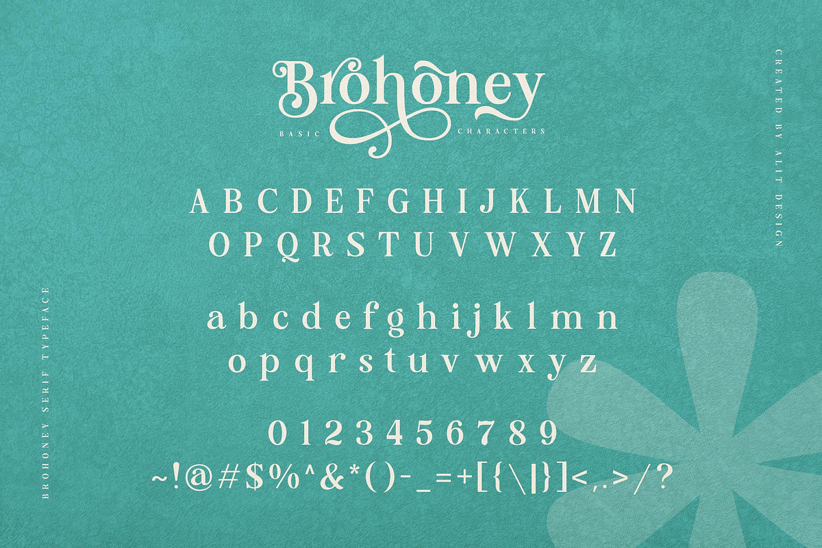 Brohoney Modern Serif Typeface, a Serif Font by alit design (Photo 7 of 18)