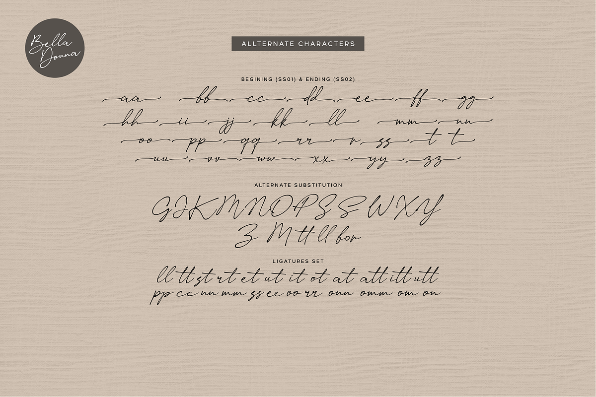 Bella Donna / Elegant Signature, a Script Font by Java pep (Photo 13 of 13)
