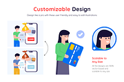 Online Payment Illustrations, a Background Graphic by Brickclay (Thumbnail 4 of 8)