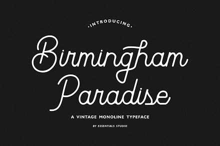 Birmingham Paradise - Monoline Font