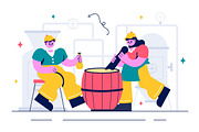 10 Beer Brewing Process Illustration, a Food Illustration by denayunebgt (Thumbnail 4 of 4)
