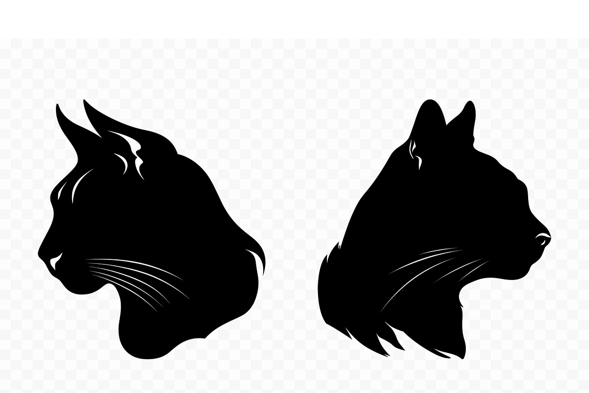 Meow Cat Clipart Silhouette SVG Set, an Animal Illustration by Gfx Expert Team (Photo 3 of 3)