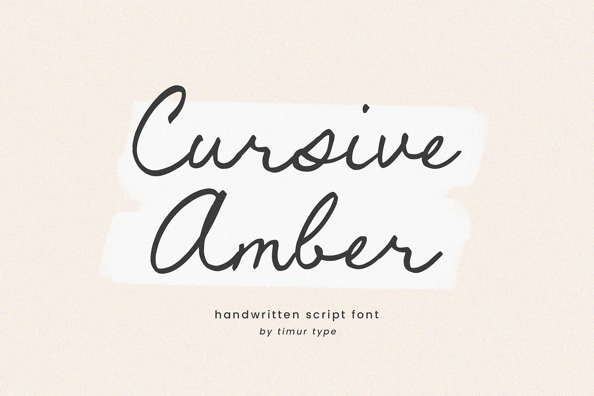 Cursive Amber Font, a Script Font by Timurtype (Photo 1 of 7)