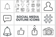 21 Vector EPS Social Media Outline, an Outline Icon by adenpinkstore (Thumbnail 6 of 14)