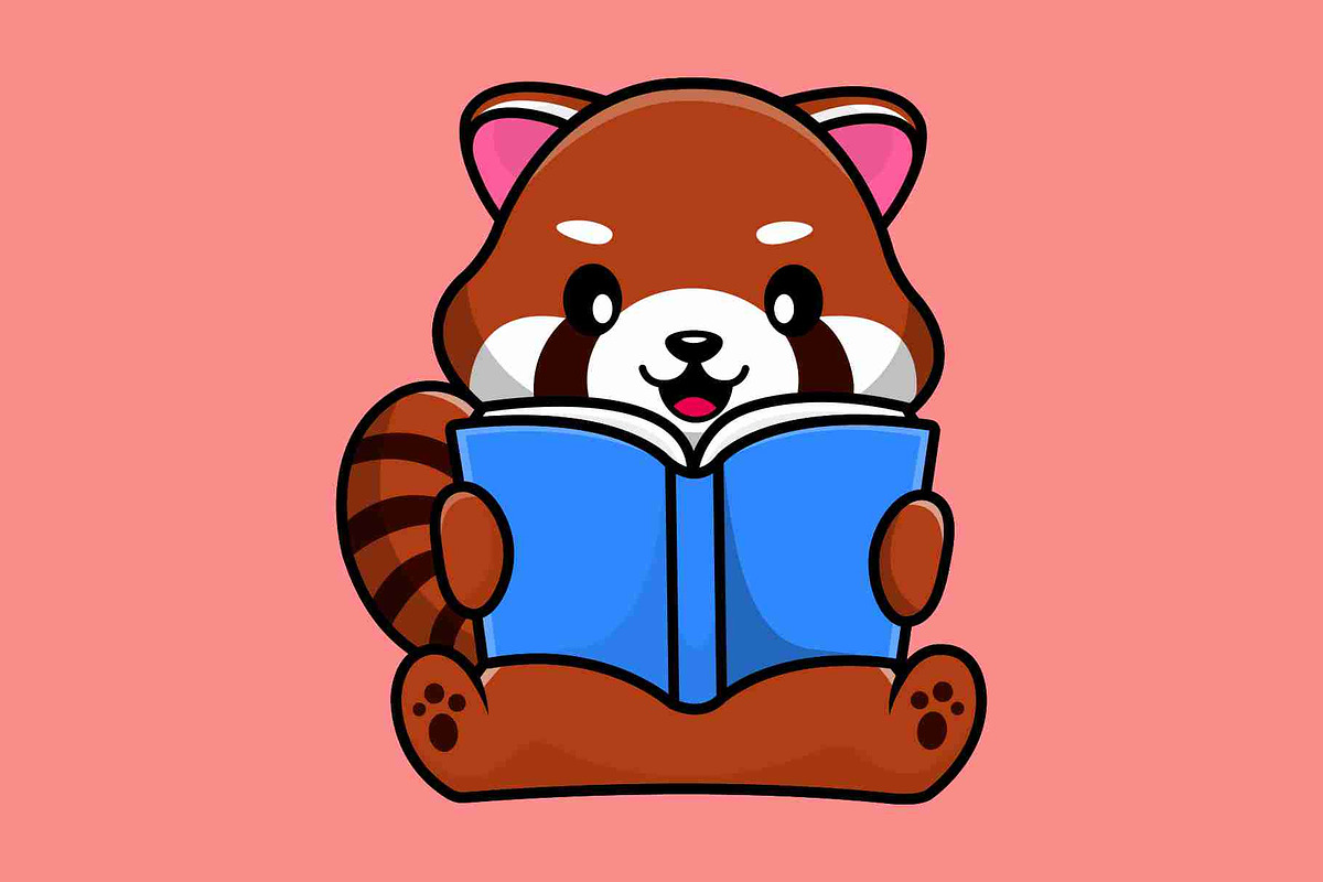 Cute Animal Reading Book Cartoon, an Education Illustration by Artstorystudio (Photo 7 of 7)