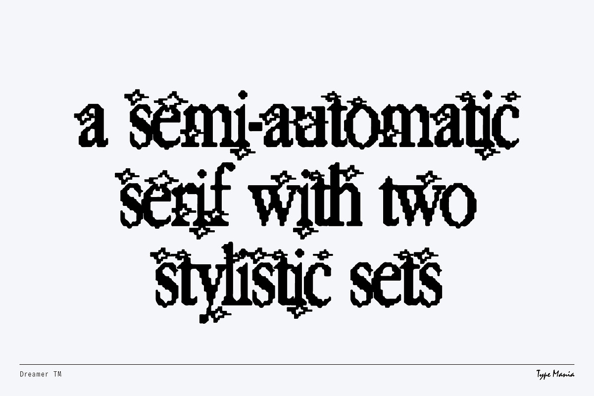 Dreamer TM – Y2K Aesthetics Font, a Serif Font by Type Mania (Photo 2 of 11)