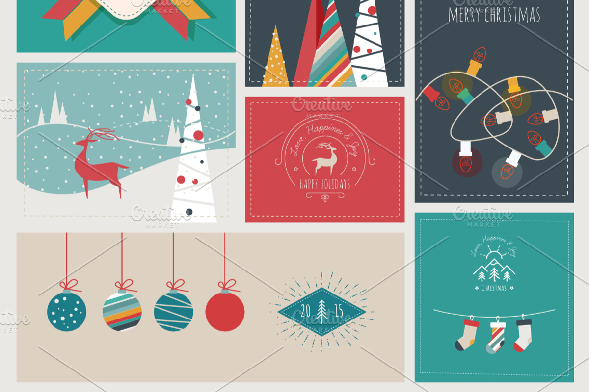 New Year and Christmas Greeting Card, an Object Illustration by fet (Photo 3 of 3)