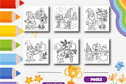 Gnomes Christmas Mailbox Coloring, a Seasonal Illustration by Design Zone (Thumbnail 3 of 5)