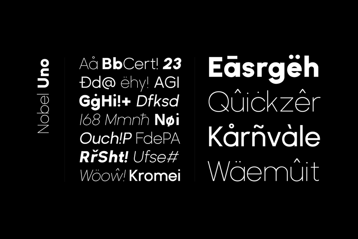 NOBEL UNO - Modern Font Family, a Sans Serif Font by Designova® (Photo 5 of 12)